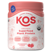 Organic Plant Based Protein Powder Strawberries & Cream Flavored, 10 Servings