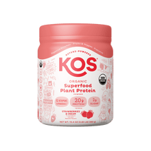 Organic Plant Based Protein Powder Strawberries & Cream Flavored, 10 Servings - Vegan America