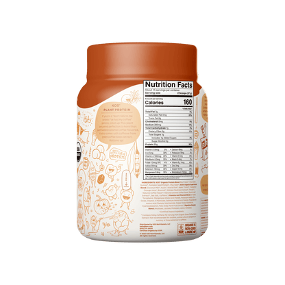 KOS Organic Plant Protein, Salted Caramel Coffee, 15 Servings - Vegan America