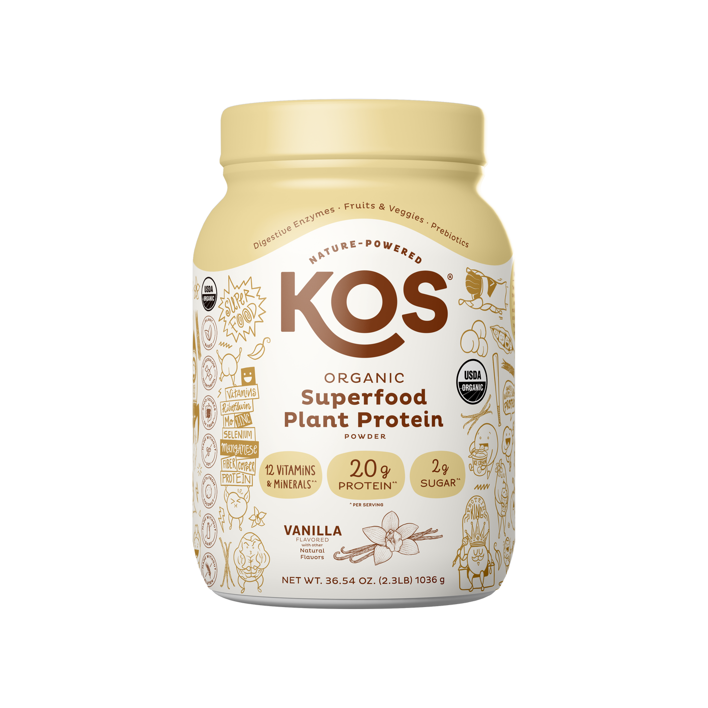 Organic Plant Protein, Vanilla, 28 Servings