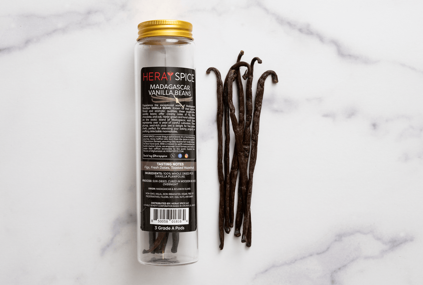 Madagascar Vanilla Beans 1 lb ~ (125 Grade A Pods)