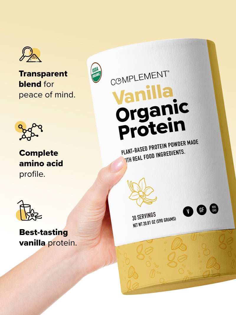 COMPLEMENT® Vanilla Organic Protein - 15 Serving - Vegan America