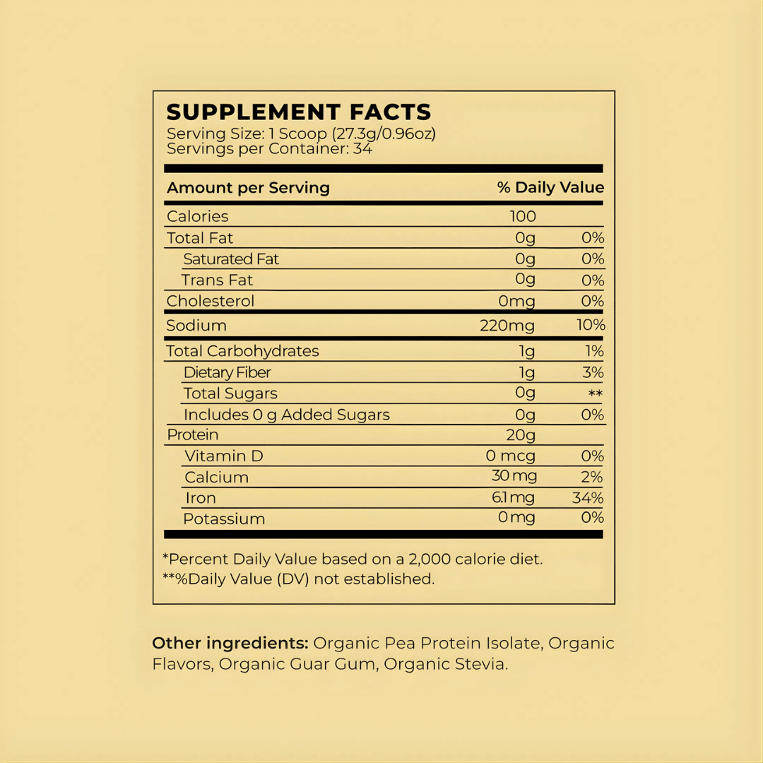 Organic Vegan Protein Powder - Vanilla Flavored - Vegan America