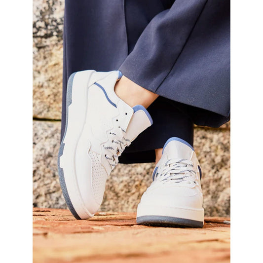 Vestige Unisex Recycled Vegan Sneakers | White & Denim
