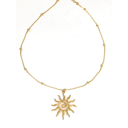 Vortex Sun Pendant Necklace - Vegan America