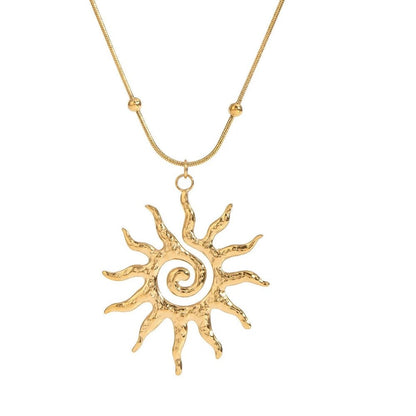 Vortex Sun Pendant Necklace - Vegan America