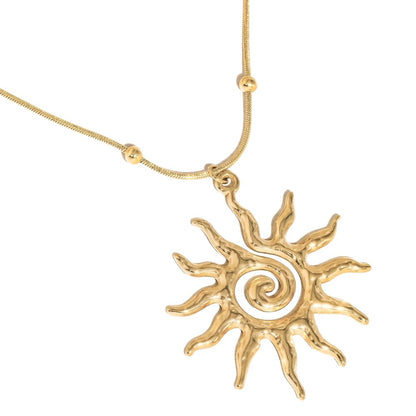 Vortex Sun Pendant Necklace - Vegan America