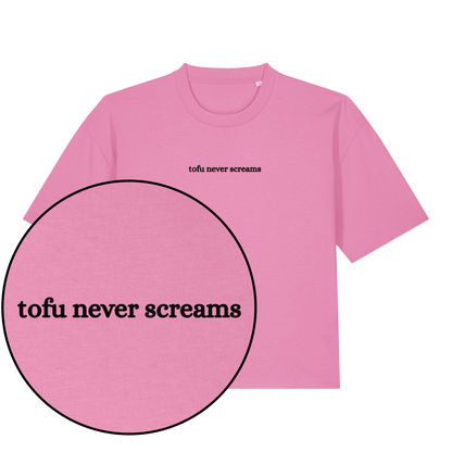 Tofu Never Screams Women's Boxy T-Shirt - Vegan America