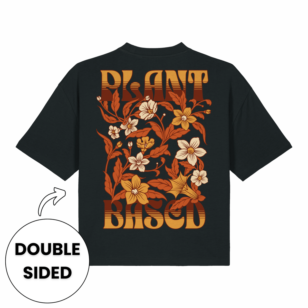 Plant-Based Flowers Streetwear Women's Boxy T-Shirt - Vegan America