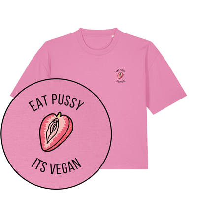 Eat Pussy It's Vegan Women's Boxy T-Shirt - Vegan America