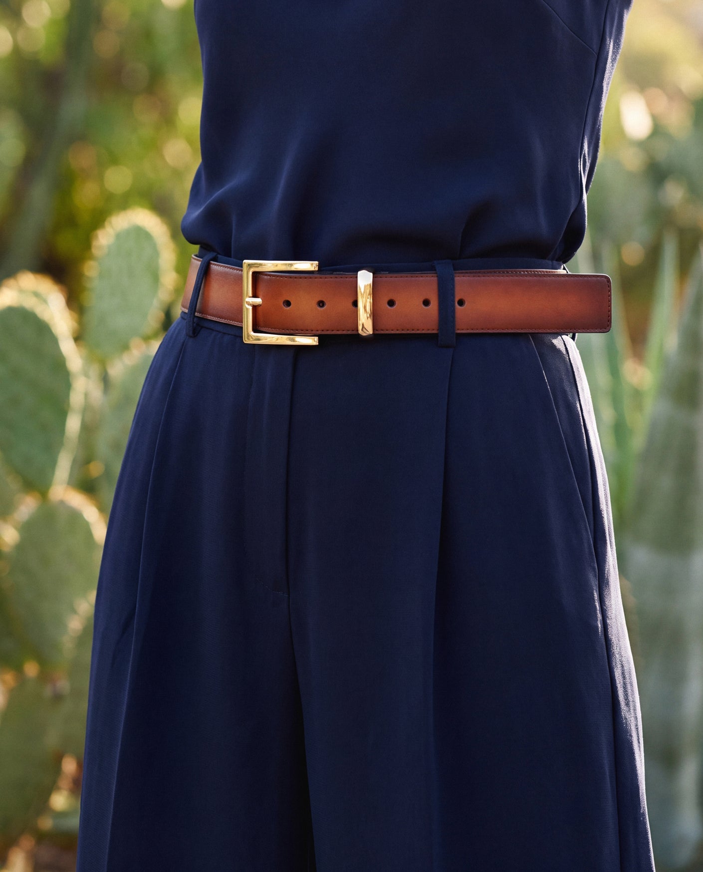 Women's Desserto® Vegan Belt Naves Brown
