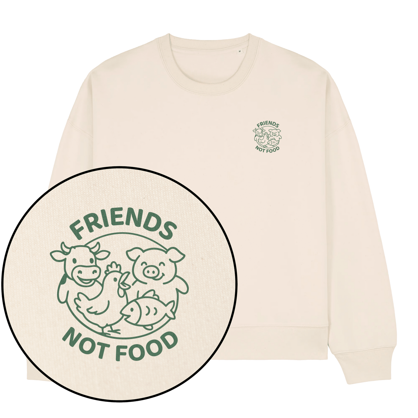 Friends Not Food Women's Sweatshirt - Vegan America