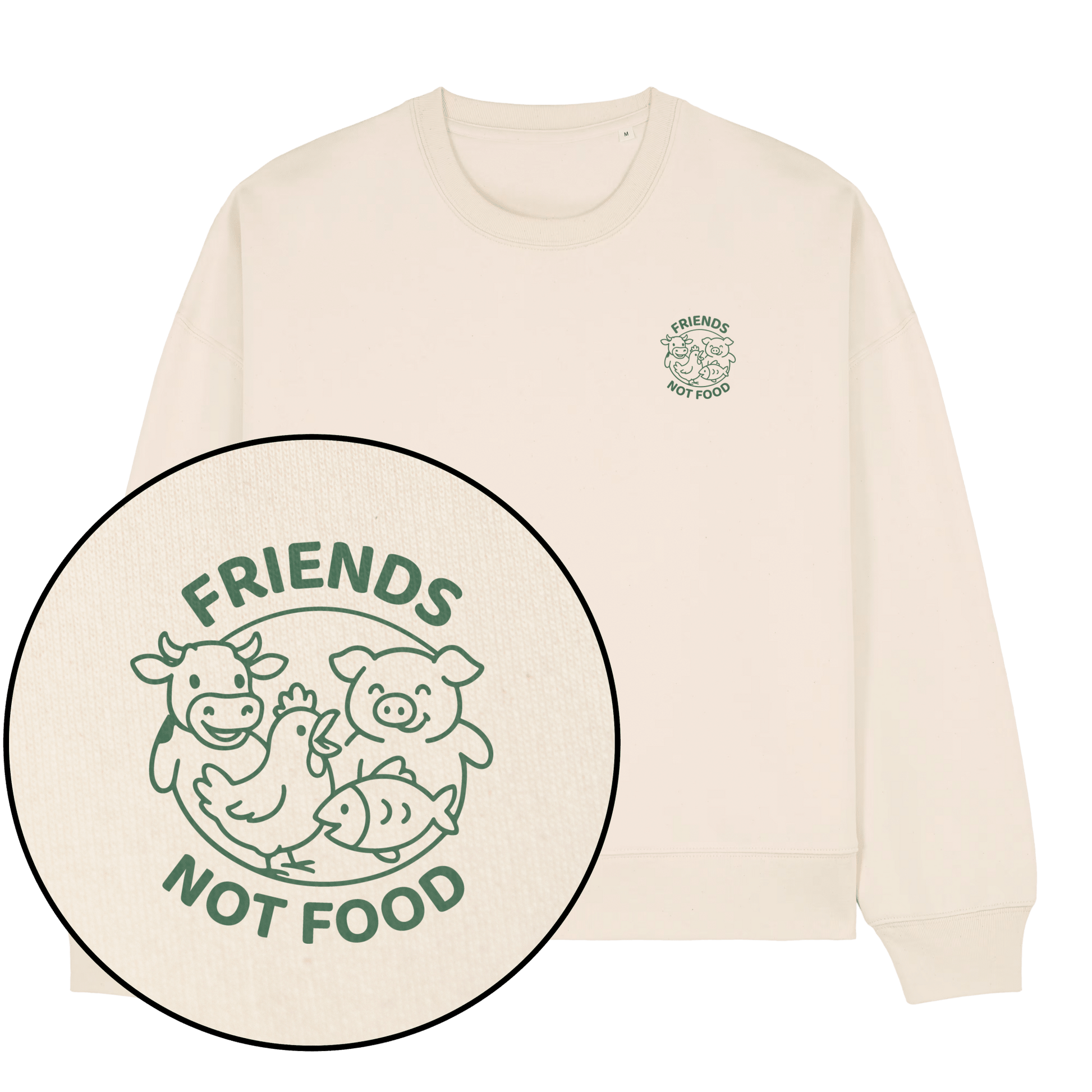 Friends Not Food Women's Sweatshirt - Vegan America