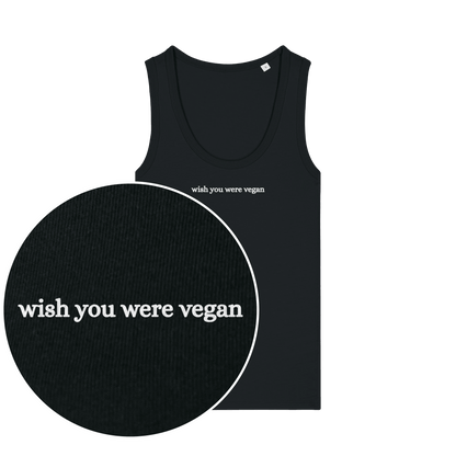 Wish You Were Vegan Women's Tank Top - Vegan America