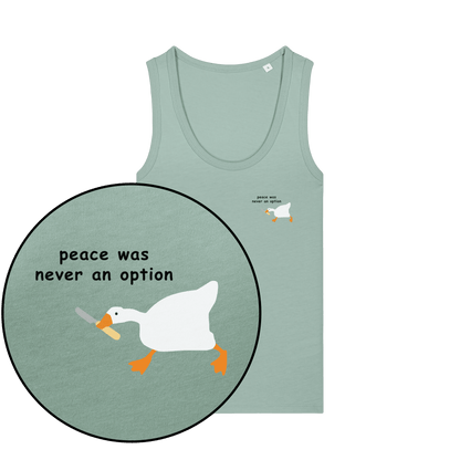 Peace Was Never An Option Women's Tank Top - Vegan America