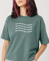 Eat Beans Not Beings Women's Boxy T-Shirt - Vegan America