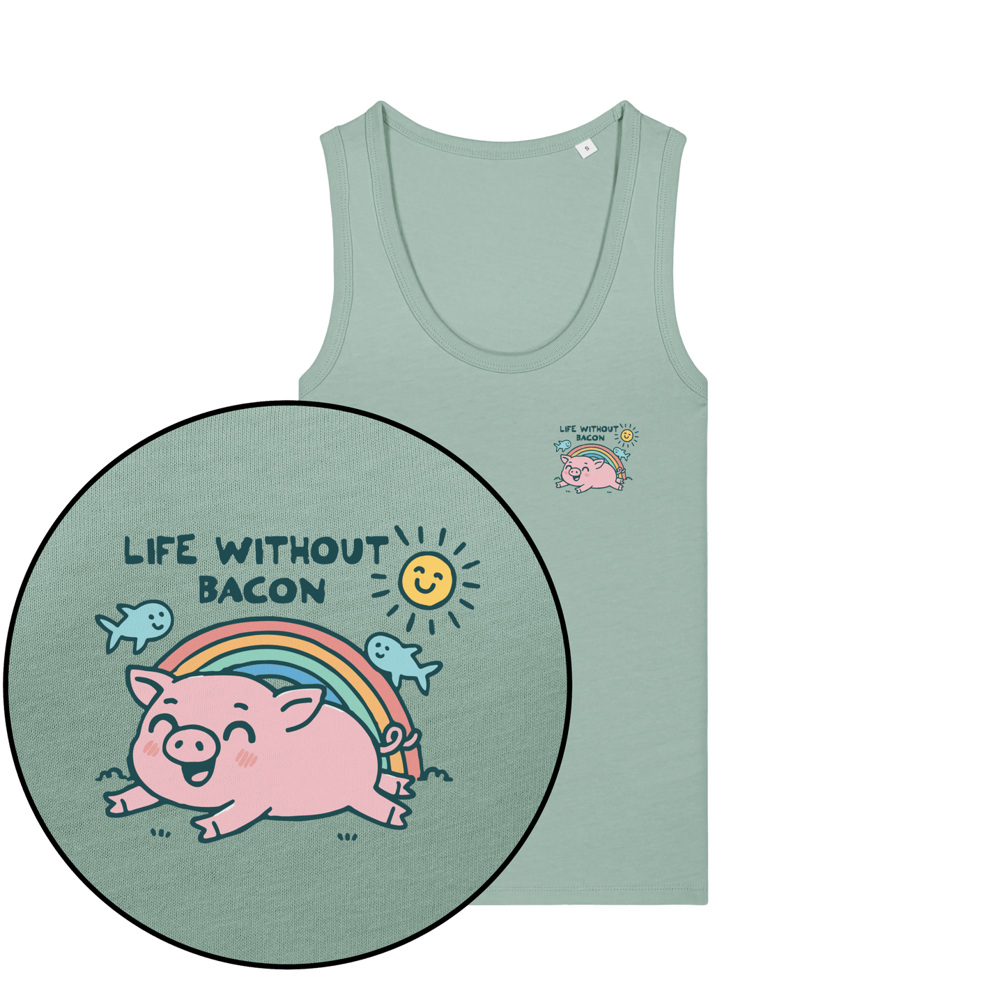 Life Without Bacon Women's Tank Top - Vegan America
