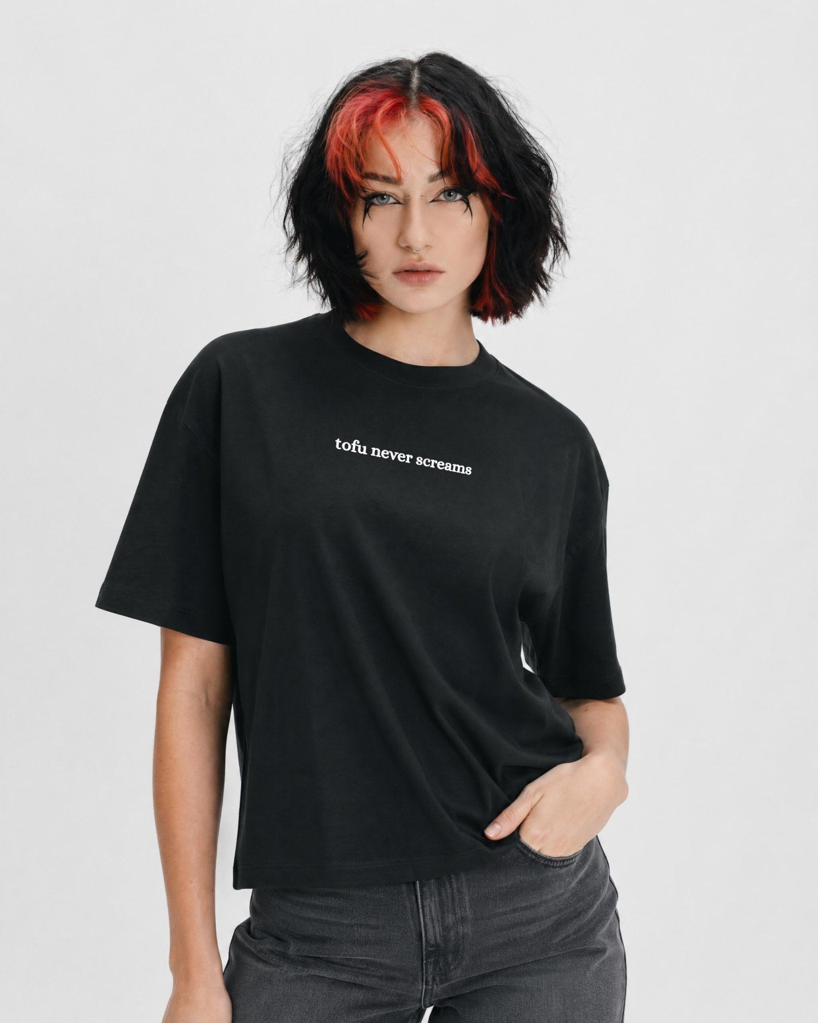 Tofu Never Screams Women's Boxy T-Shirt - Vegan America