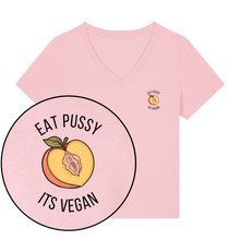 Eat Pussy It's Vegan Women's V Neck T-Shirt - Vegan America