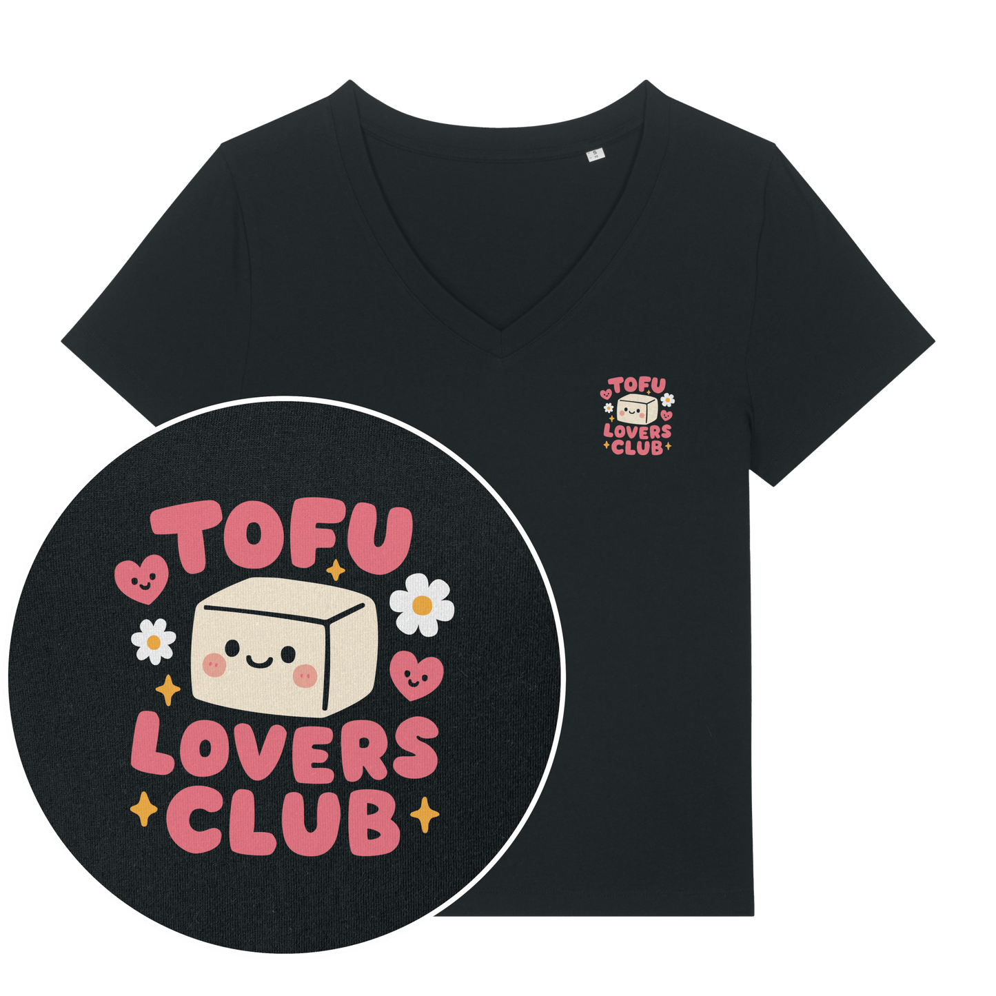 Tofu Lovers Club Women's V Neck T-Shirt - Vegan America