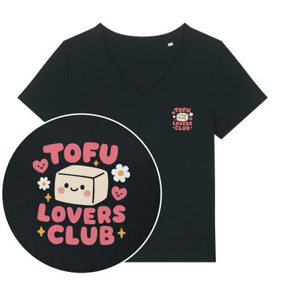 Tofu Lovers Club Women's V Neck T-Shirt - Vegan America