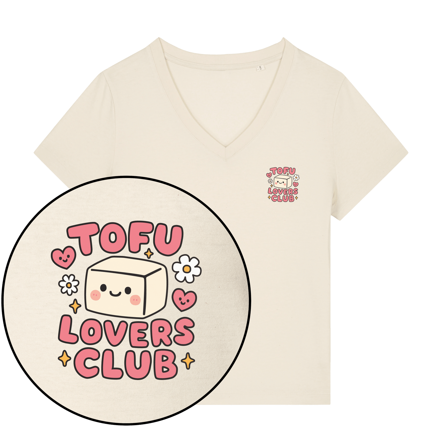 Tofu Lovers Club Women's V Neck T-Shirt - Vegan America