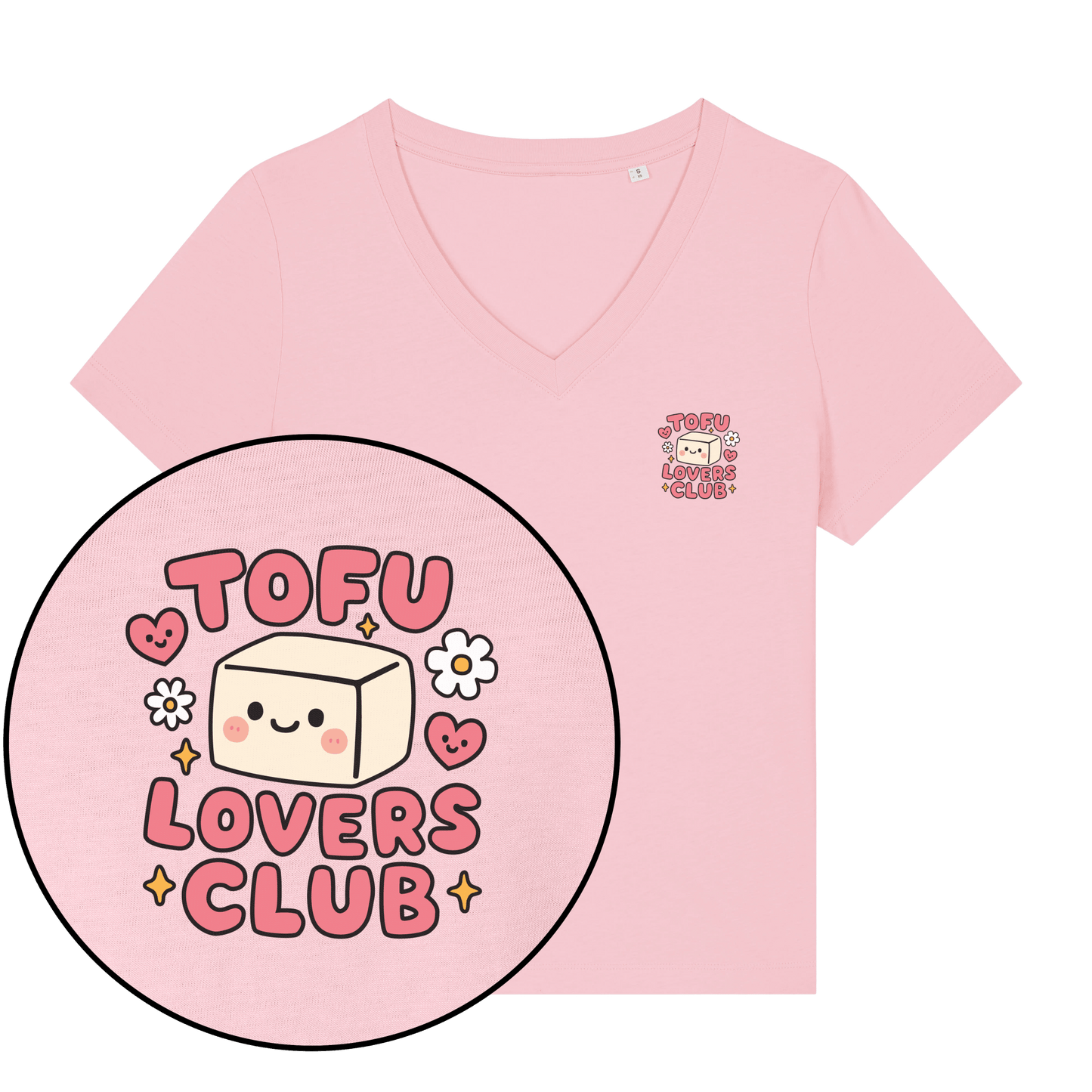 Tofu Lovers Club Women's V Neck T-Shirt - Vegan America