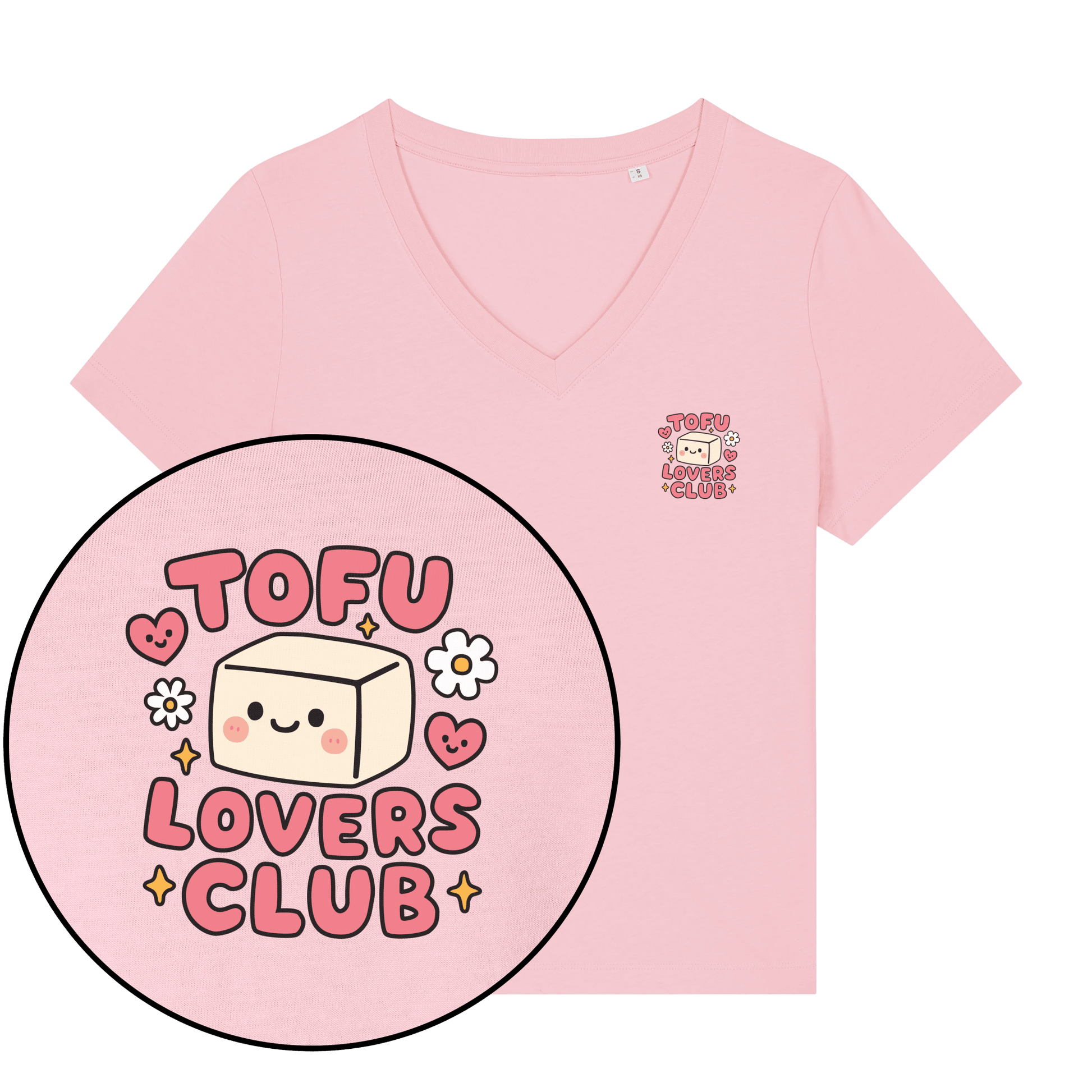 Tofu Lovers Club Women's V Neck T-Shirt - Vegan America
