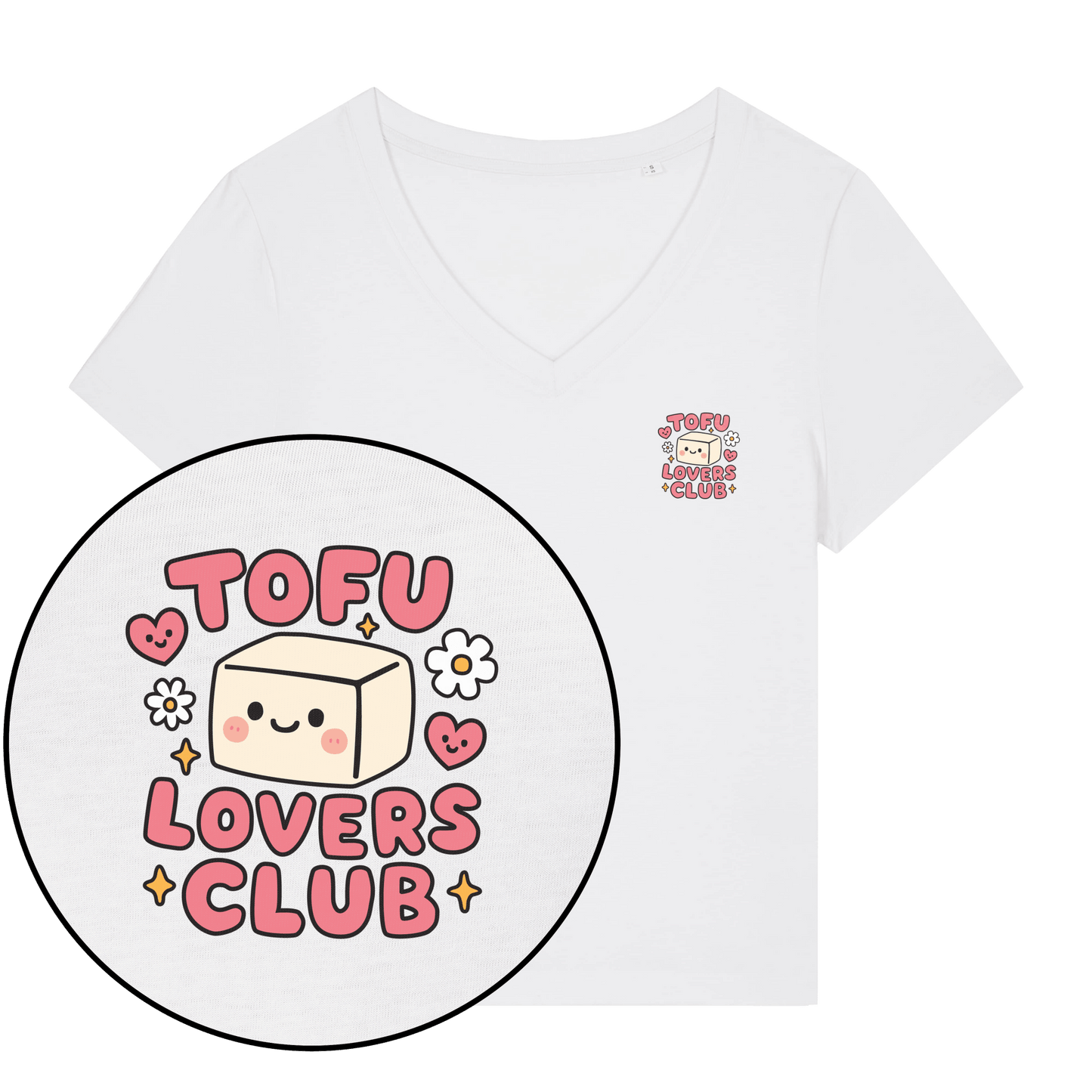 Tofu Lovers Club Women's V Neck T-Shirt - Vegan America