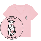 Leave My Tits Alone Women's V Neck T-Shirt - Vegan America