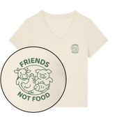 Friends Not Food Women's V Neck T-Shirt - Vegan America