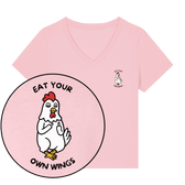 Eat Your Own Wings Women's V Neck T-Shirt - Vegan America