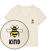 Bee Kind Women's V Neck T-Shirt - Vegan America