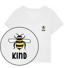 Bee Kind Women's V Neck T-Shirt - Vegan America