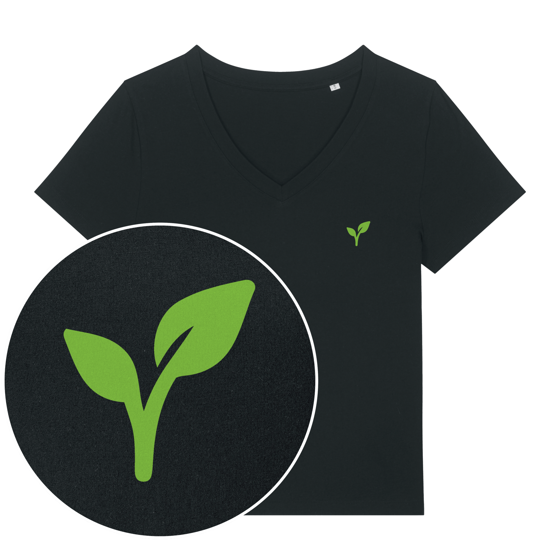 Vegan Logo Women's V Neck T-Shirt - Vegan America