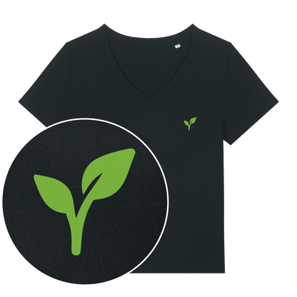 Vegan Logo Women's V Neck T-Shirt - Vegan America