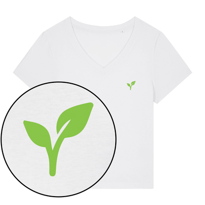 Vegan Logo Women's V Neck T-Shirt - Vegan America