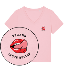 Vegans Taste Better Women's V Neck T-Shirt - Vegan America