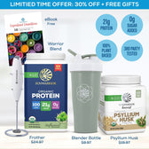 Free Welcome Kit - Psyllium Husk, Frother, Bottle, eBook - Vegan America
