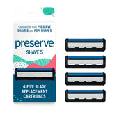 Shave 5 Replacement Blades | Wave Edition | 4 Blades - Vegan America