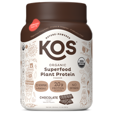 KOS Organic Plant Protein, Chocolate, 15 Servings
