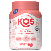 Organic Plant Based Protein Powder Strawberries & Cream Flavored, 15 Servings - Vegan America