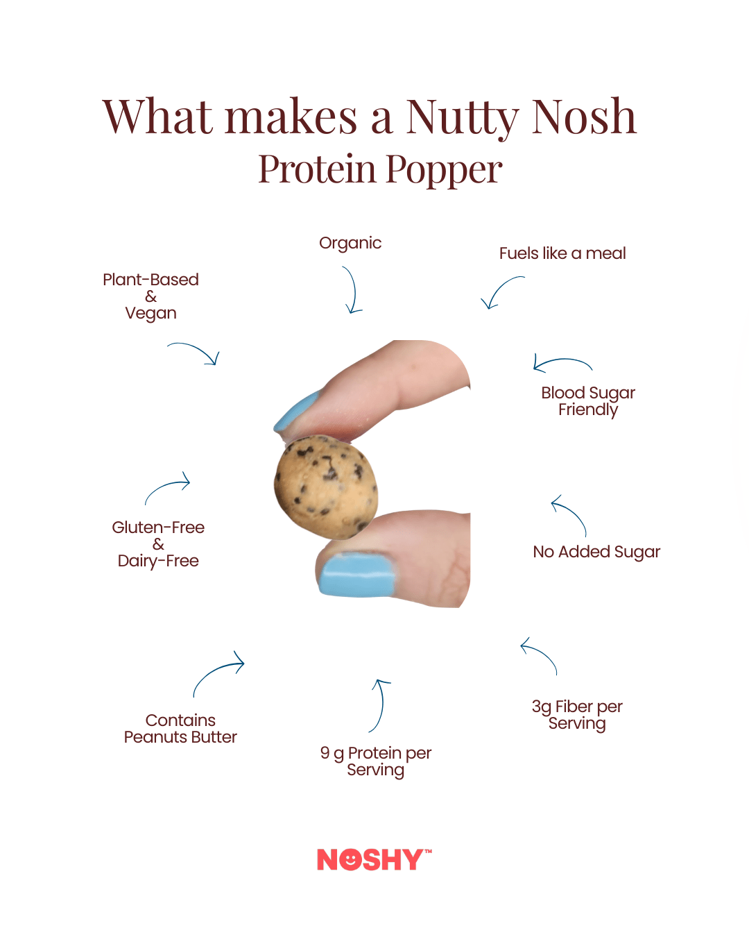 Nutty Nosh Protein Poppers (3 - Pack) - Vegan America