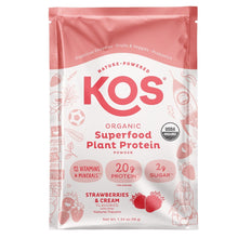 Organic Plant Protein, Strawberries & Cream, Single Serving