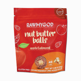 RAWMYGOD Nut Butter Balls Apple & Almond Balls, Pack of 4 resealable pouches - Vegan America