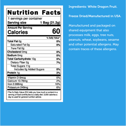 Freeze Dried White Dragon Fruit Slices