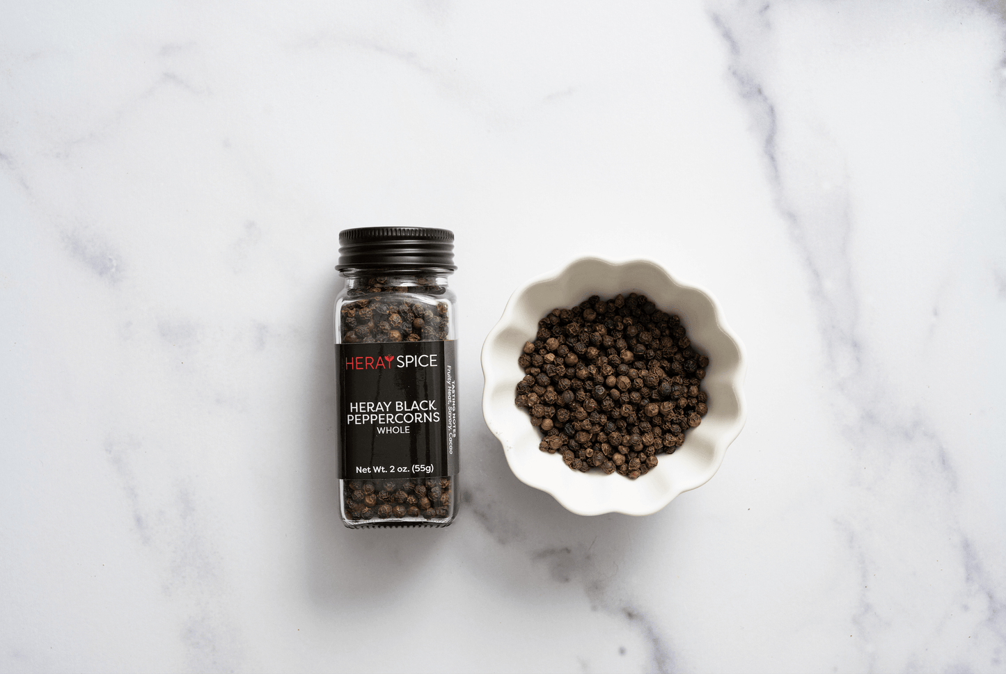Whole Black Peppercorns 2 Oz (55 grams)