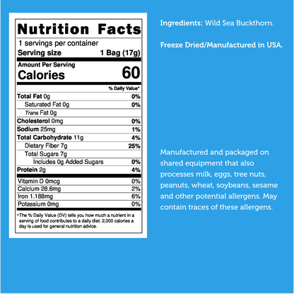 Freeze Dried Wild Sea Buckthorn - Vegan America