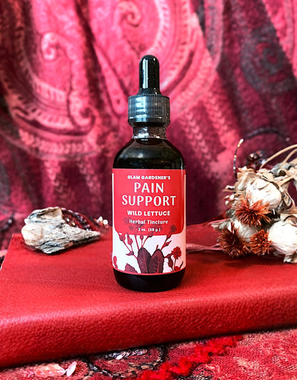 Pain Support: Wild Lettuce Herbal Tincture | Organic & Wildcrafted