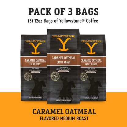 Yellowstone 36 oz Caramel Oatmeal Flavored Ground Coffee
